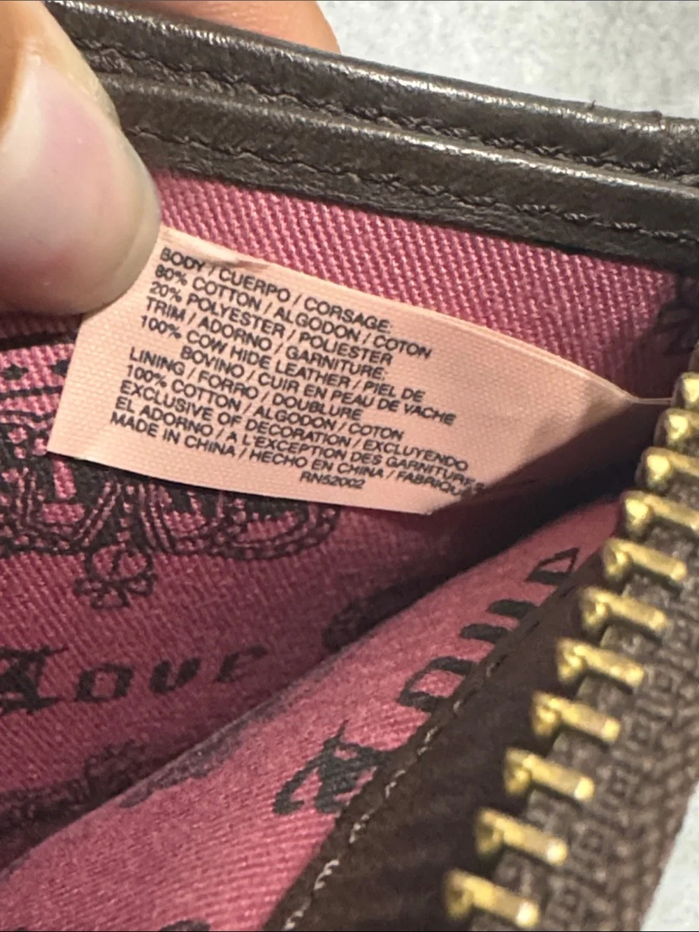 Juicy Couture Y2K Velour Zip Around Wallet